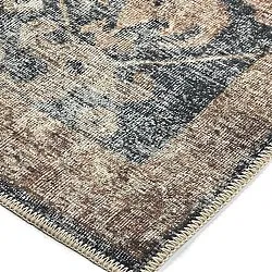 Tapis tissé à plat - Noura (bleu foncé)