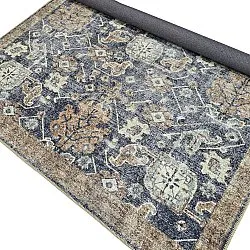 Tapis tissé à plat - Noura (bleu foncé)