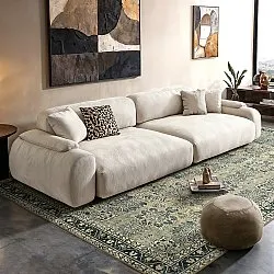 Tapis tissé à plat - Yasirah (bleu/vert)