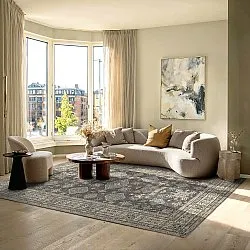 Tapis tissé à plat - Zuleina (gris foncé)