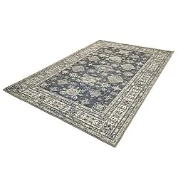 Tapis tissé à plat - Zuleina (gris foncé)