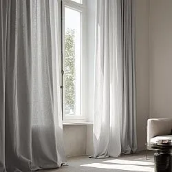 Rideaux - Rideau imitation lin Andrada (gris)