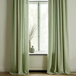 Rideaux - Rideau imitation lin Andrada (vert clair)