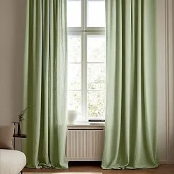 Rideaux - Rideau imitation lin Andrada (vert clair)