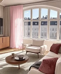 Rideaux - Rideau en dentelle Hilma (rose)