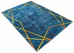 Tapis Wilton - Zaros (bleu/doré)