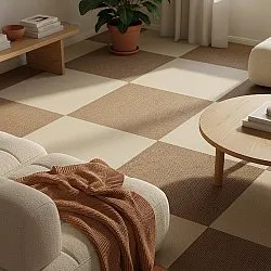 Moquette - Almeria Dalles textiles 24 unités (crème)