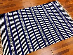 Tapis chiffons - Ystad (bleu)