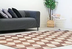 Tapis en laine - Floriáda (beige/marron)