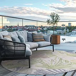 Tapis rond - Indoor/Outdoor Havana (crème/multi)