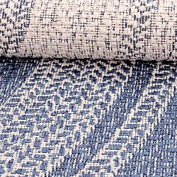 Tapis rond - Indoor/Outdoor Angus (bleu)