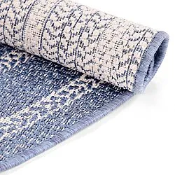 Tapis rond - Indoor/Outdoor Angus (bleu)
