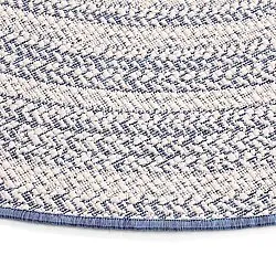 Tapis rond - Indoor/Outdoor Angus (bleu)