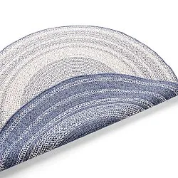 Tapis rond - Indoor/Outdoor Angus (bleu)