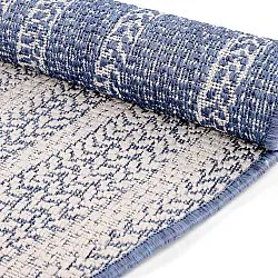 Tapis rond - Indoor/Outdoor Angus (bleu)