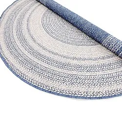 Tapis rond - Indoor/Outdoor Angus (bleu)