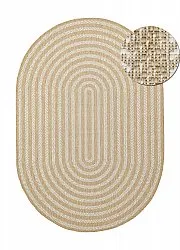 Tapis ovale - Indoor/outdoor Leander (nature)