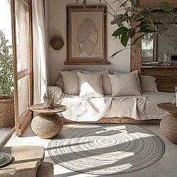 Tapis rond - Brussels Weave (gris)