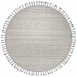 Tapis rond - Intérieur/Extérieur Athena (gris)