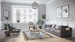 Tapis Wilton - Lukla (bleu)
