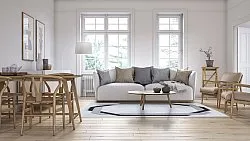 Tapis Wilton - Olympia (noir/blanc)