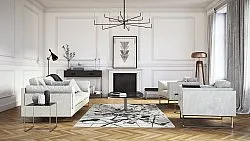 Tapis Wilton - Lawrance (gris/blanc)