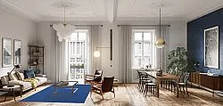 Tapis en laine - Hamilton (Classic Blue)