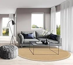 Tapis rond (sisal) - Agave (beige/ivoire)