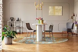 Tapis rond - Kebira (marron/bleu)