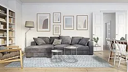 Tapis Wilton - Sevgi (gris/blanc)