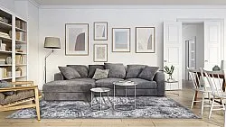 Tapis Wilton - Santi (gris foncé/blanc)