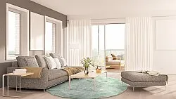 Tapis ronds - Aranga Super Soft Fur (vert)
