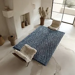 Tapis à poils longs - Kendra Natural Cotton Shaggy (gris/noir)