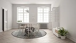 Tapis rond - Coastal (noir/blanc)