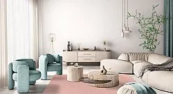 Tapis en laine - Hamilton (Coral Pink)