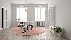 Tapis rond - Hamilton (Coral Pink)