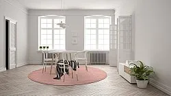 Tapis rond - Hamilton (Coral Pink)