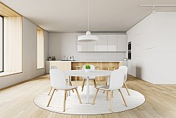 Tapis rond - Hamilton (blanc)