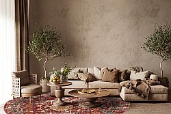 Tapis rond - Idri (rouge/multi)