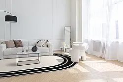 Tapis ovale - Josie (noir)