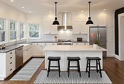 Tapis en plastique - Kensington (blanc/noir)