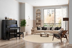 Tapis rond (sisal) - Agave (blanc naturel)