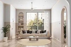 Tapis rond (sisal) - Agave (taupe)