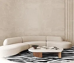 Tapis ovale - Zebra (noir/blanc)