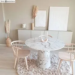 Tapis ronds - Janjira (blanc cassé)