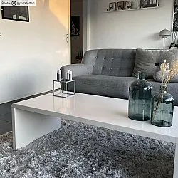 Tapis à poils longs - Janjira (argent)