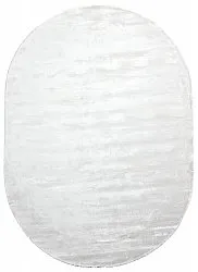Tapis ovale en viscose - Jodhpur Special Luxury Edition (blanc cassé)