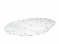 Tapis ovale en viscose - Jodhpur Special Luxury Edition (blanc cassé)