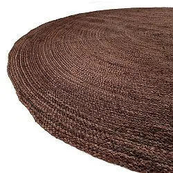Tapis rond en jute - Amasia (café)