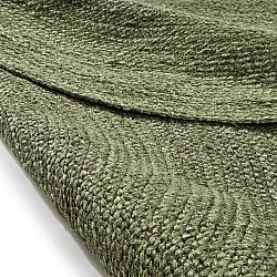 Tapis rond en jute - Amasia (vert militaire)